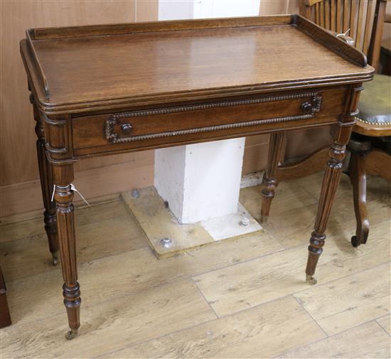 A William IV style mahogany side table W.86cm